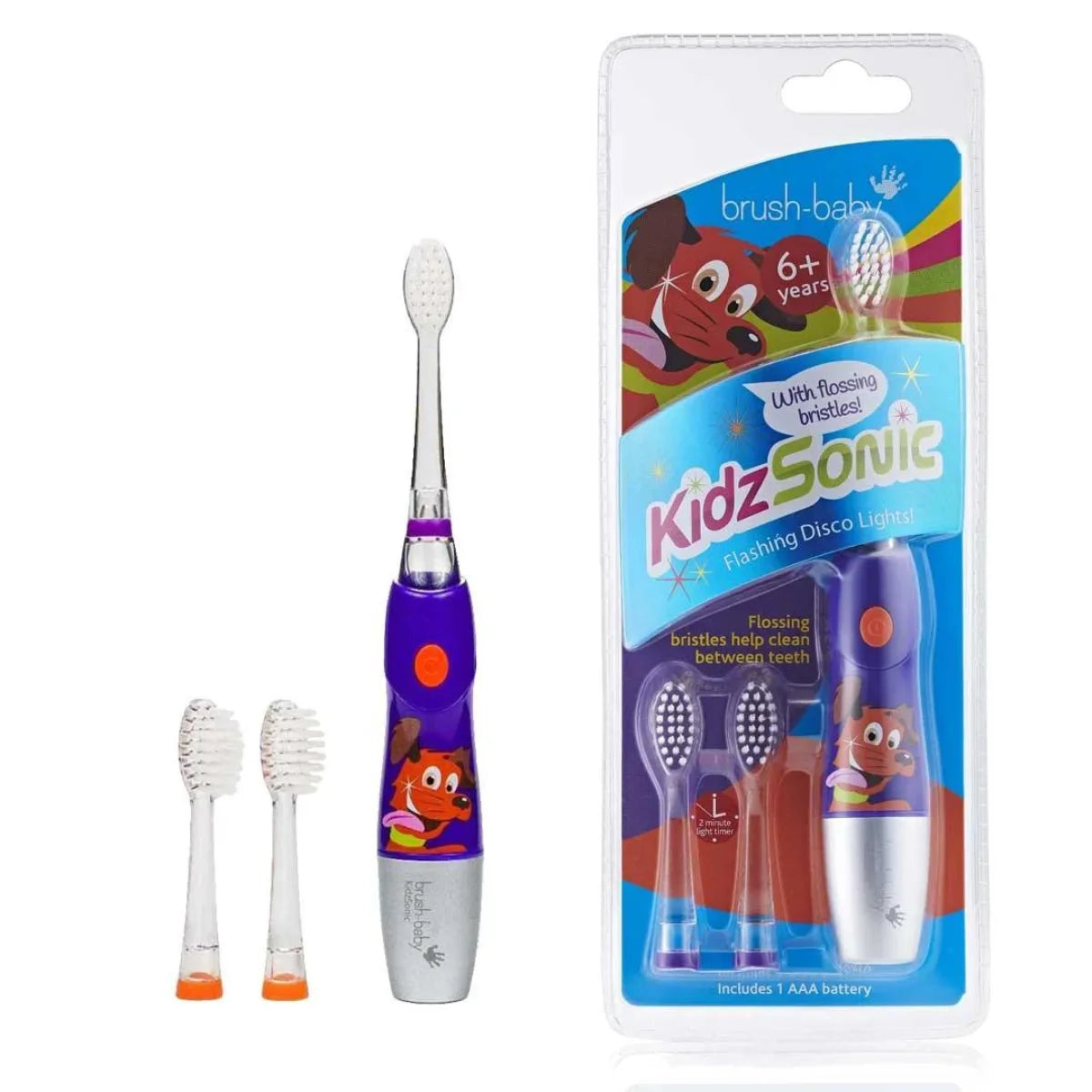  purple kids sonic childrens electric toothbrushes with 2 clear kids replacement tooth brush heads