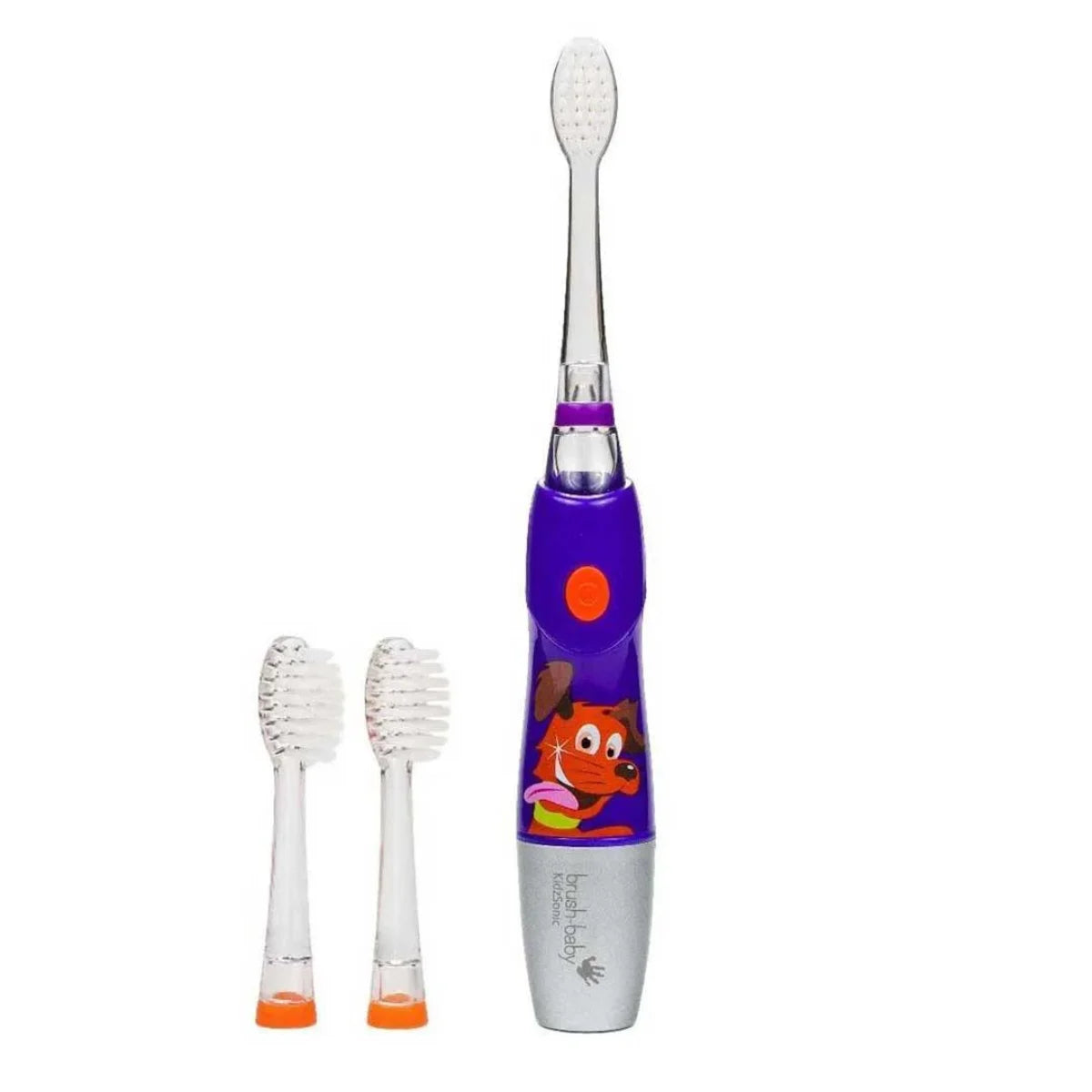 purple kids sonic childrens electric toothbrushes with 2 clear replacement tooth brush heads
