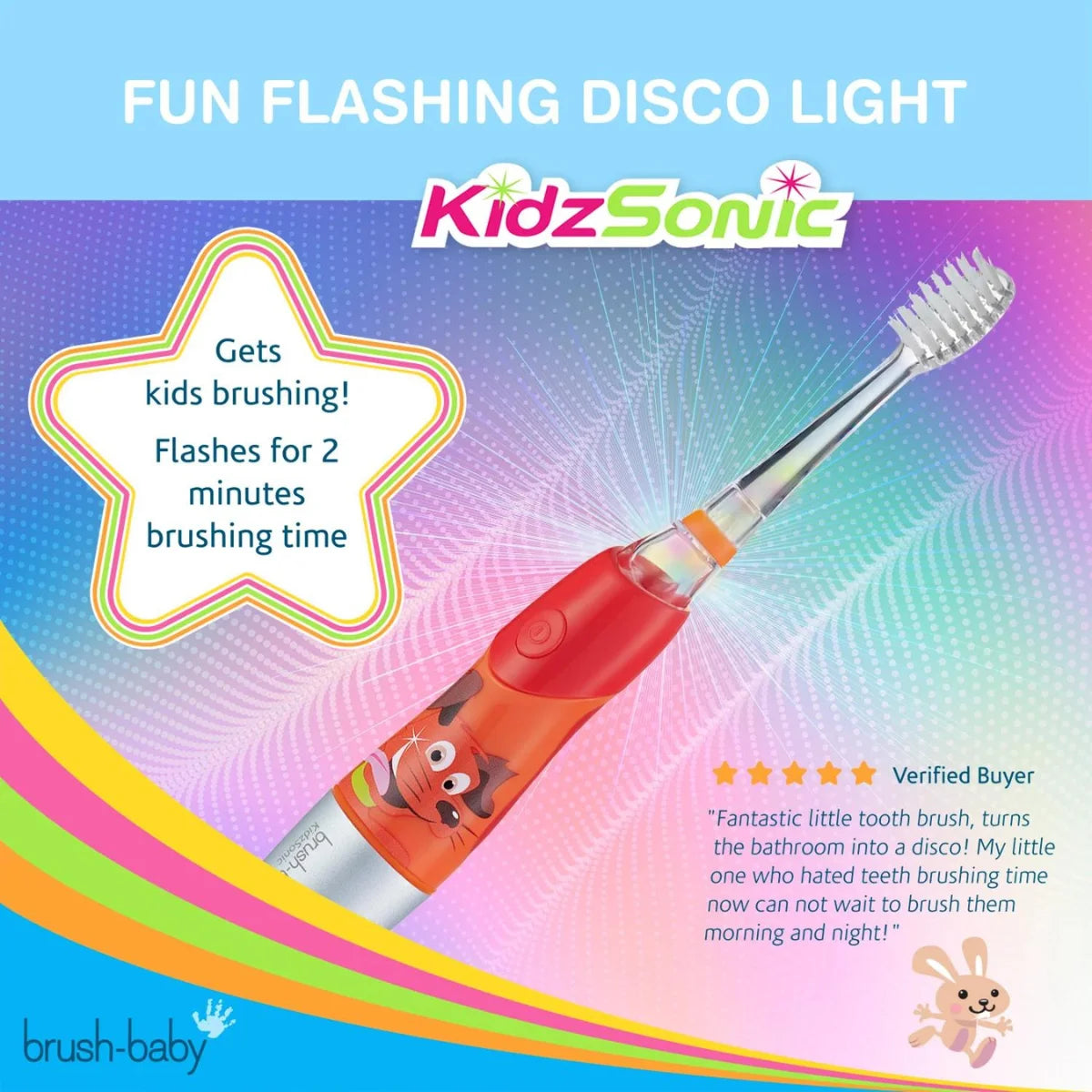 KidzSonic Electric Toothbrush for Kids (6+ Years) - Red - BrushBaby
