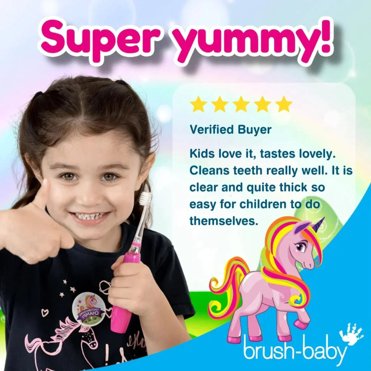 Strawberry flavoured Unicorn baby Toothpaste for kids