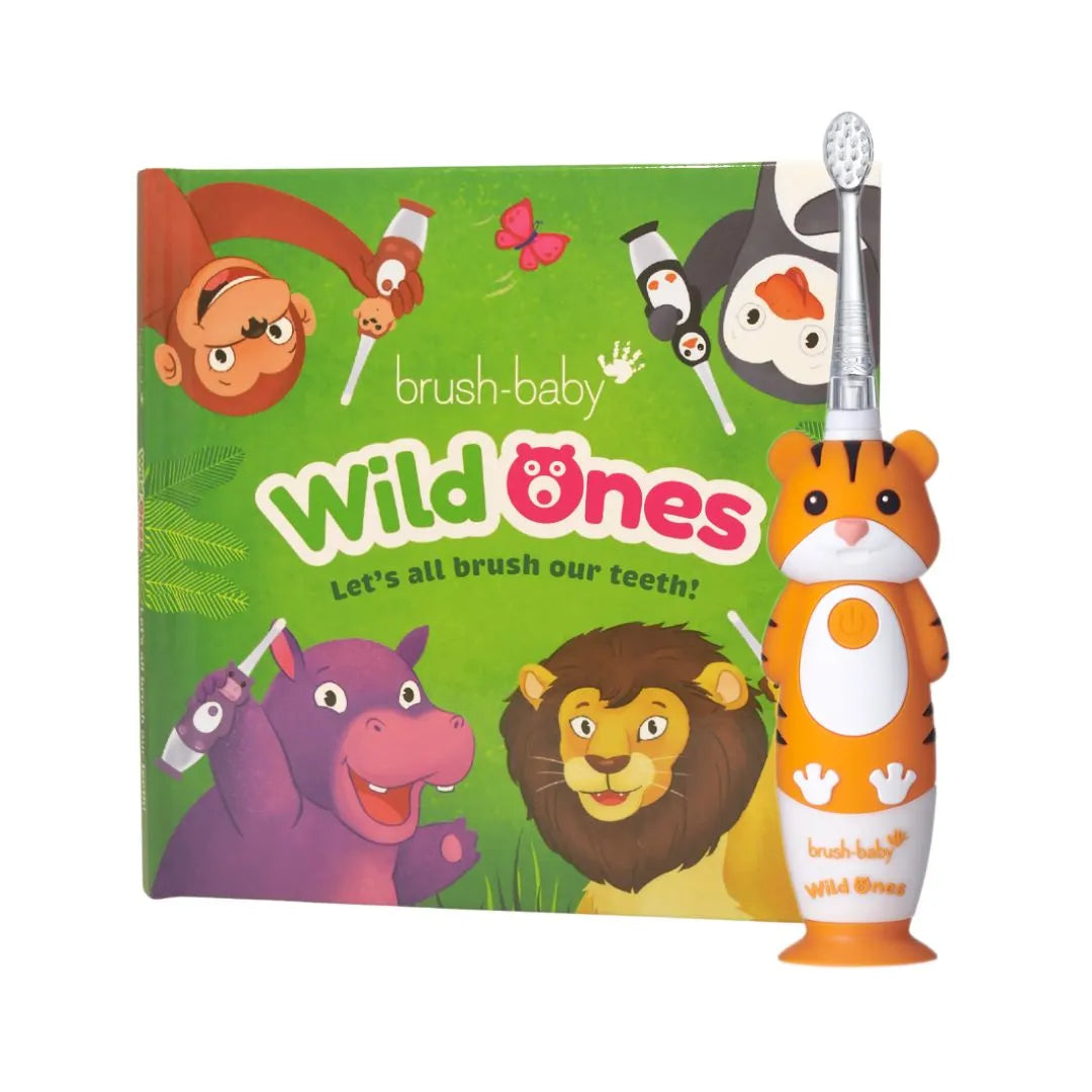 LIMITED EDITION: WildOnes™ Tiger Rechargeable Kids Toothbrush + Book Gift Set