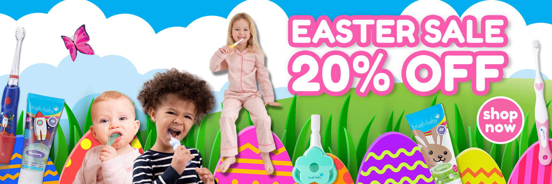 20% Easter Sale on Kids Toothbrushes