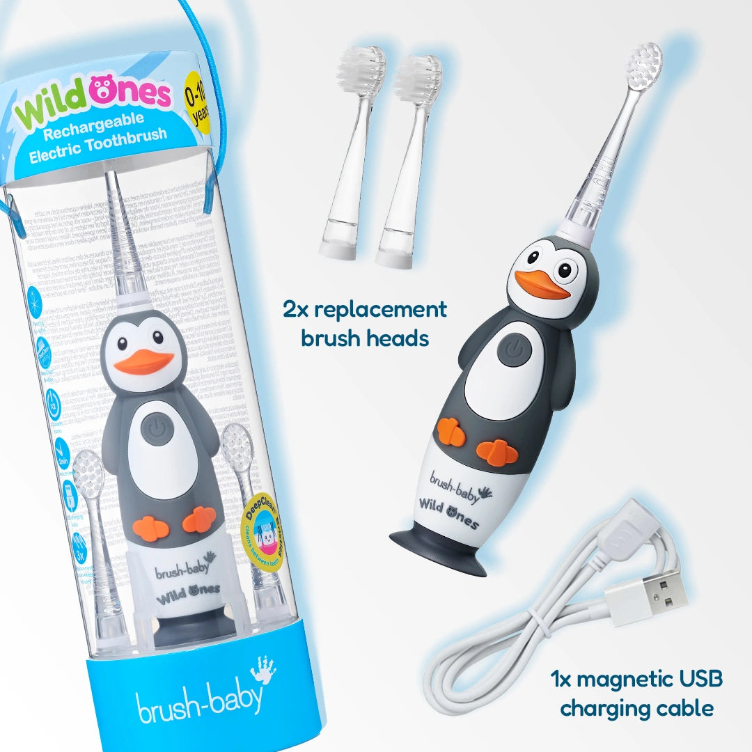 WildOnes™ Penguin Kids Electric Rechargeable Toothbrush