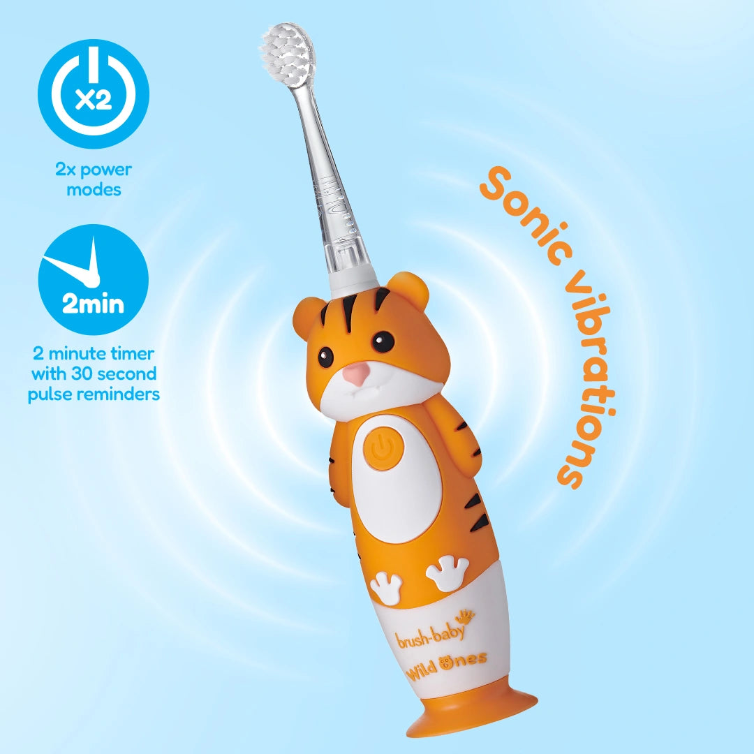 WildOnes™ Tiger Rechargeable Kids Toothbrush Gift Set