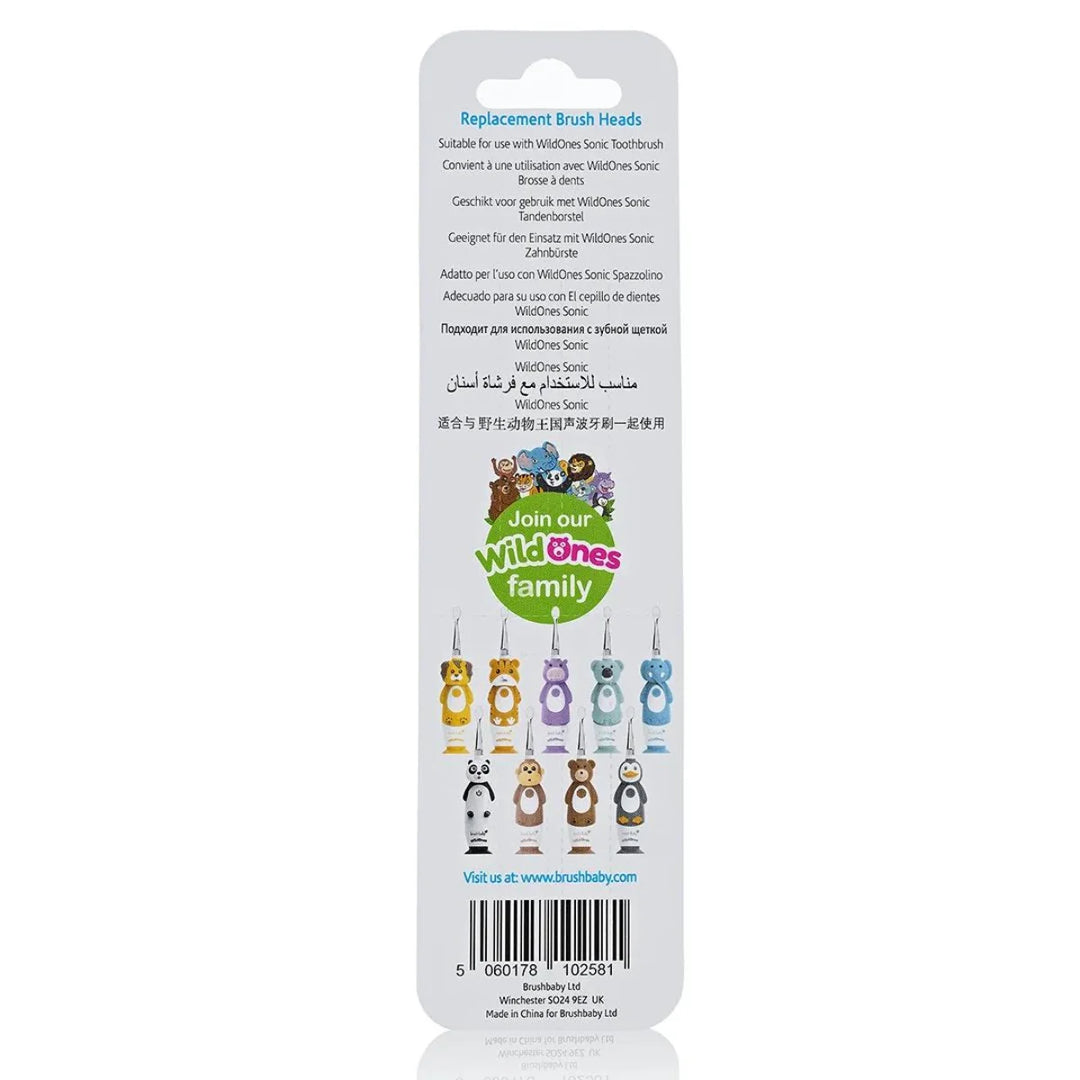 BrushBaby WildOnes Kids Electric Toothbrush pack