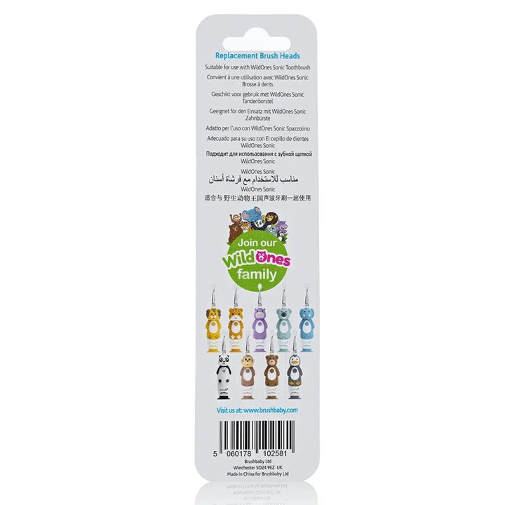 BrushBaby WildOnes Kids Electric Toothbrush pack
