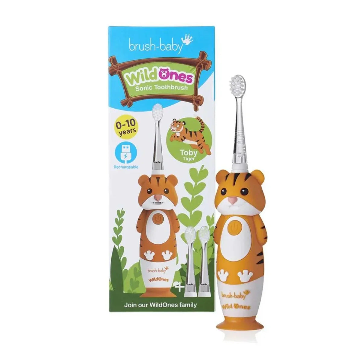 WildOnes™ Tiger Rechargeable Kids Toothbrush Gift Set