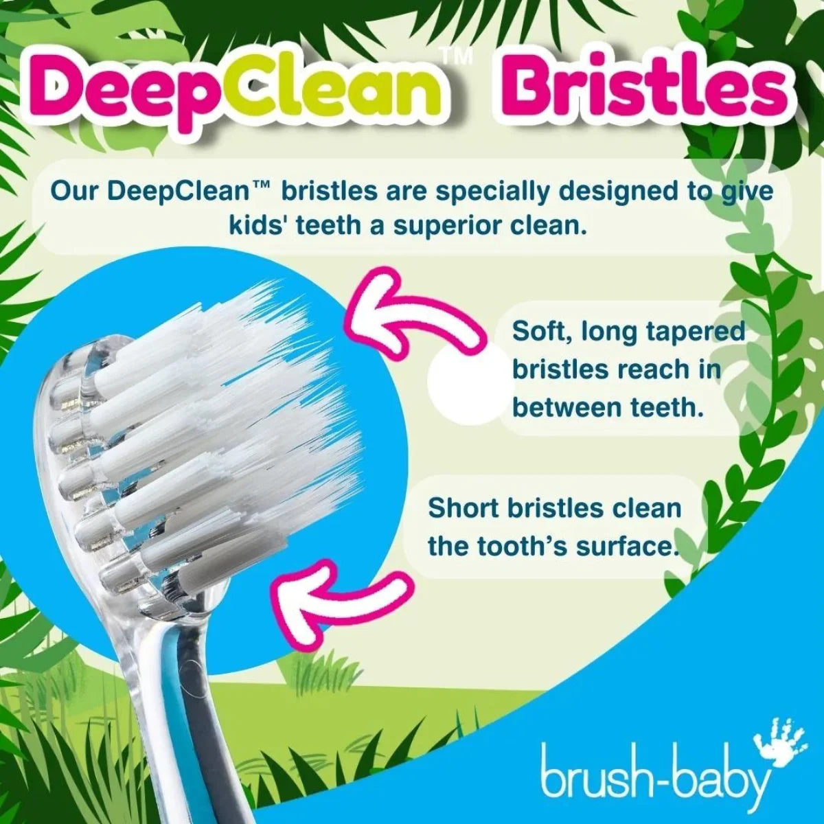 BrushBaby WildOnes Tiger Kids Sonic Rechargeable Bristles Toothbrush