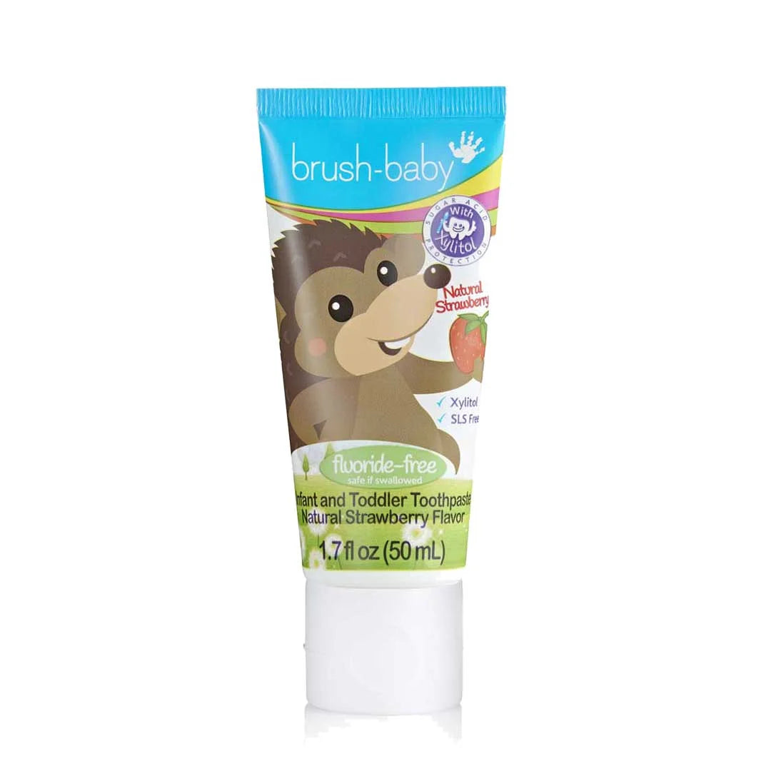 Fluoride-free strawberry flavoured best baby toothpaste for 0-2 year olds